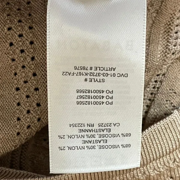 Aritzia Babaton Womens Brown Sleeveless Eyelet Crop Sweater Tank Vest Top Size M - Image 5