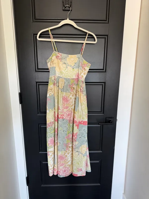 MINKPINK Floral Patchwork Midi Dress XS Cottagecore Boho - Image 2