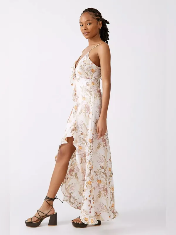 Floral Dress Forum midi dress with a side slit at the midi skirt size small - Image 6