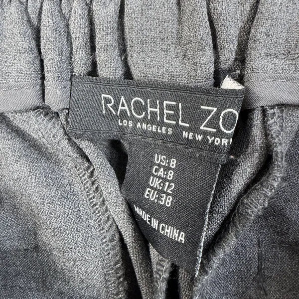 Rachel Zoe Women's Size 8 Gray Pull On Elastic Waist Cropped Ankle Pant Trouser - Image 5