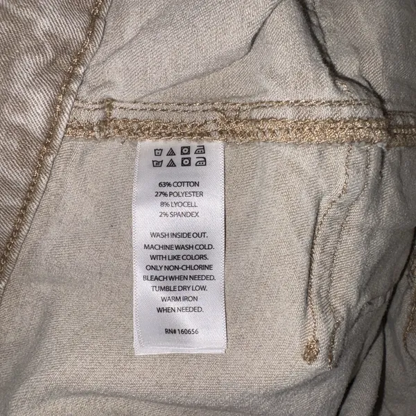 Sincerely Jules Tan Cargo Denim Skirt Women's Size 9/28 Utility Mini Skirt - Image 3