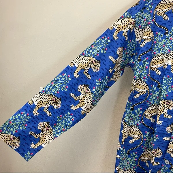 Printfresh Bagheera Men's Long Sleep Shirt Sapphire‎ Size XS - Image 4