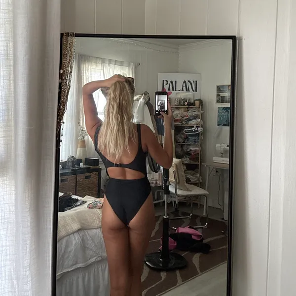 Black One Piece Swimsuit - Image 3