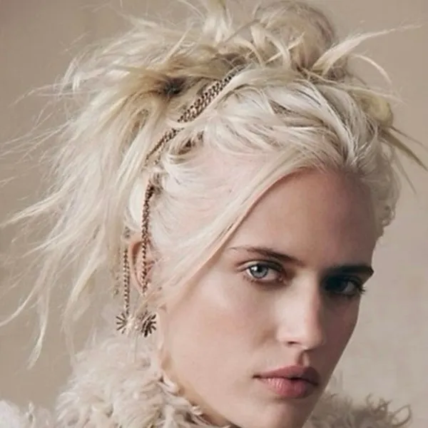 Free People Majestic Hair Piece Silver Black Bohemian Renaissance Medieval - Image 13