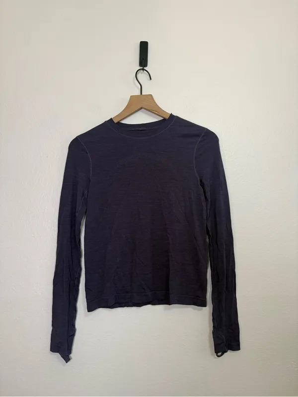 Lululemon Swiftly Wool Long-Sleeve Shirt *Waist Length Nightfall / Nightfall - Image 2