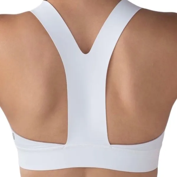 Lululemon Fast Free Bra Nulux White Sports Bra Size 6 - Image 2