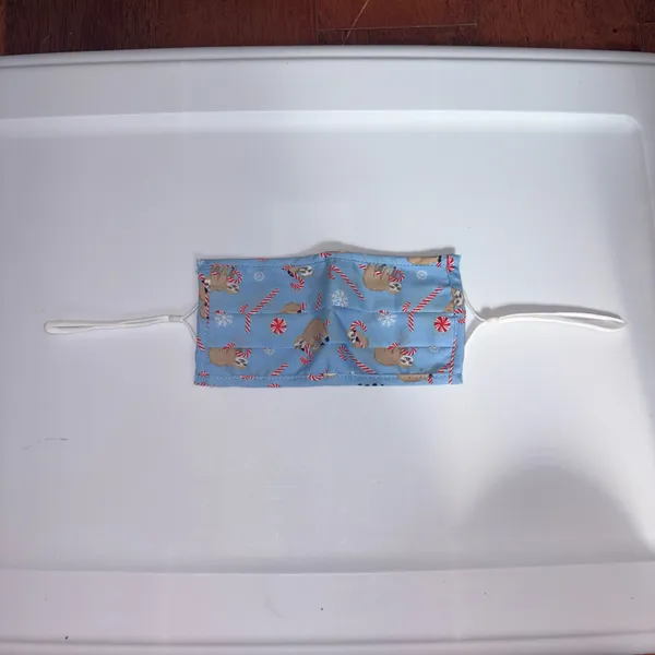Old Navy NWOT Blue Peppermint Sloth Face Mask - Image 2