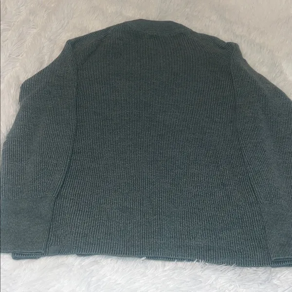 Lululemon Merino Wool-Blend Ribbed Crewneck Sweater Heathered Tidewater Teal Sz2 - Image 7