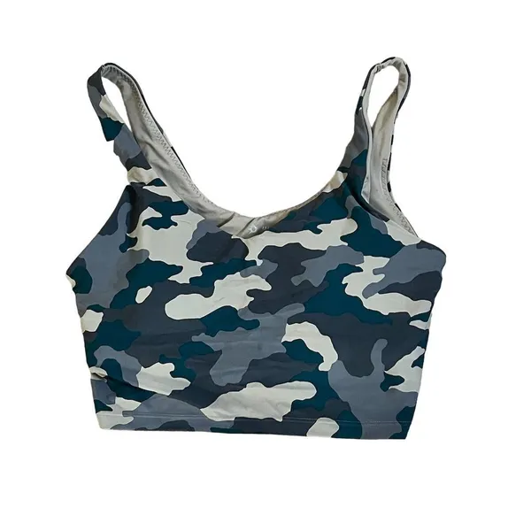Aerie OFFLINE Real Me Longline Camo Sports Bra XL Wirefree Padded Yoga Gym - Image 2