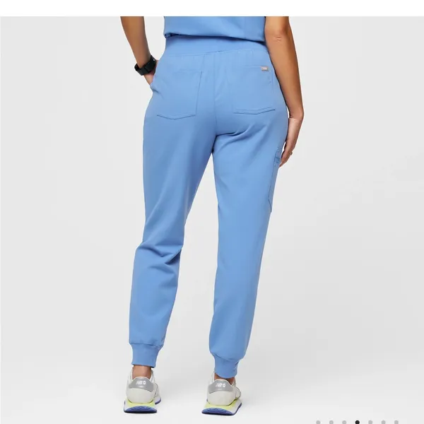 FIGS Women's high waisted Jogger scrub pant- Ceil blue - Image 4