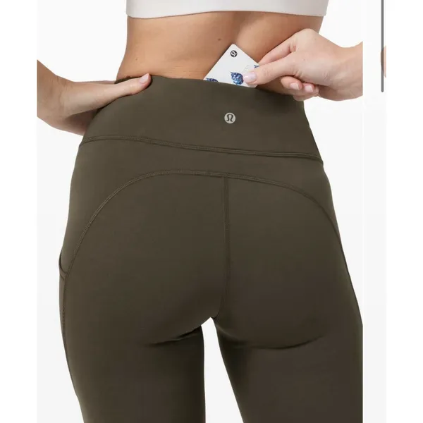 Lululemon Invigorate High Rise Tight 25” Leggings In Dark Olive Women’s Size 10 - Image 4