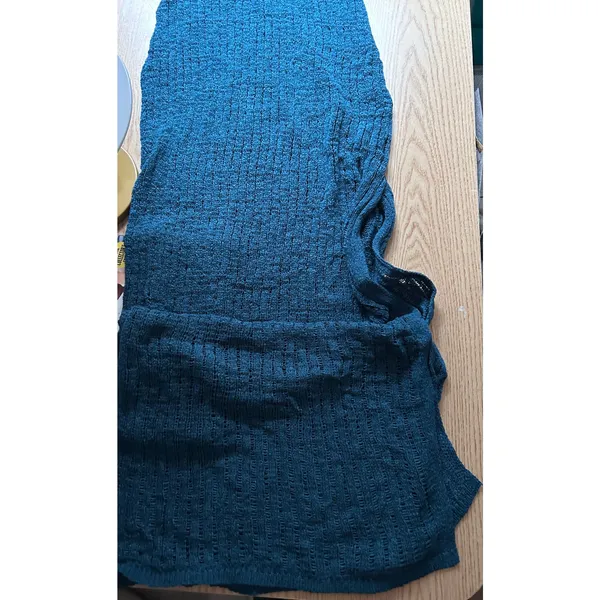 New Women’s Shade & Shore 1pc Swimsuit Maxi Dress Cover up Ceal Blue Medium 8-10 - Image 3