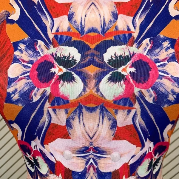 Clover Canyon Prism Orchid Neoprene‎ Dress Orange - Image 3