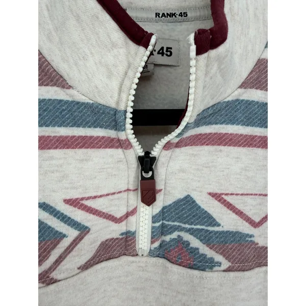 Rank 45 Women's Medium Southwestern Aztec‎ Quarter-Zip Pullover - Image 3