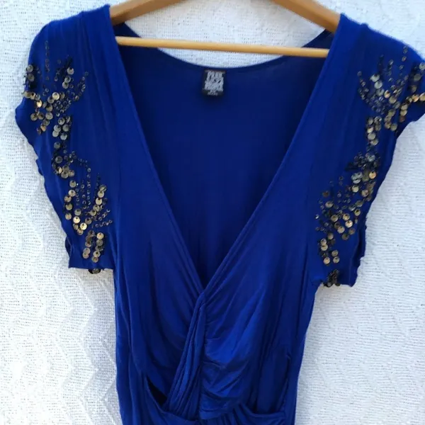 Free People Draped Dress With Beading Accents - Image 3