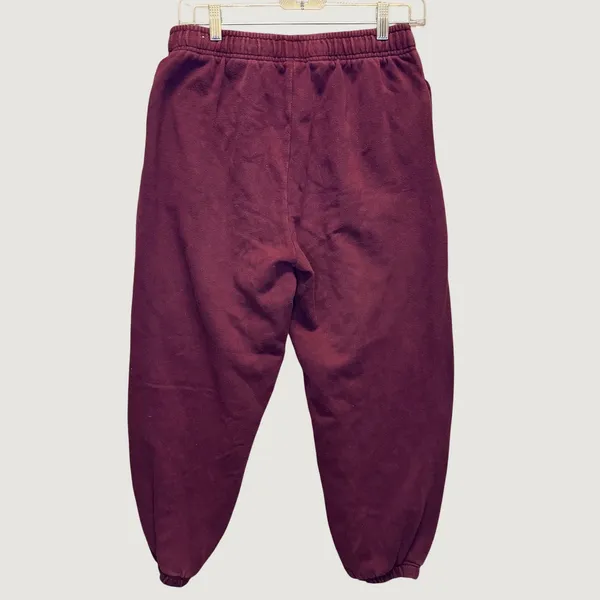 2130 | PINK Victoria's Secret Relaxed Fleece Jogger Sweatpants Burgundy Womens M - Image 2