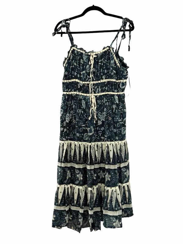 CHRISTIAN LACROIX Floral Green Tiered Maxi Dress Sz M - Image 2