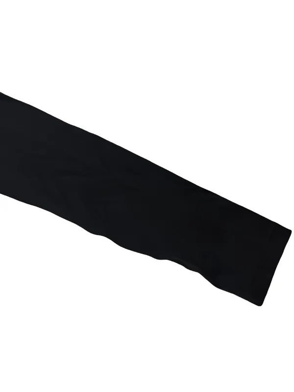 MW Luv (Made With Luv) Black Long Sleeve Wrap Crop Tie Waist V Medium Women's - Image 9