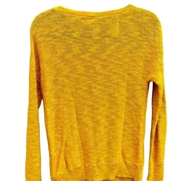 Mossimo Supply Co Mustard Yellow Cable‎ Knit Pullover Sweater Womens Small - Image 4