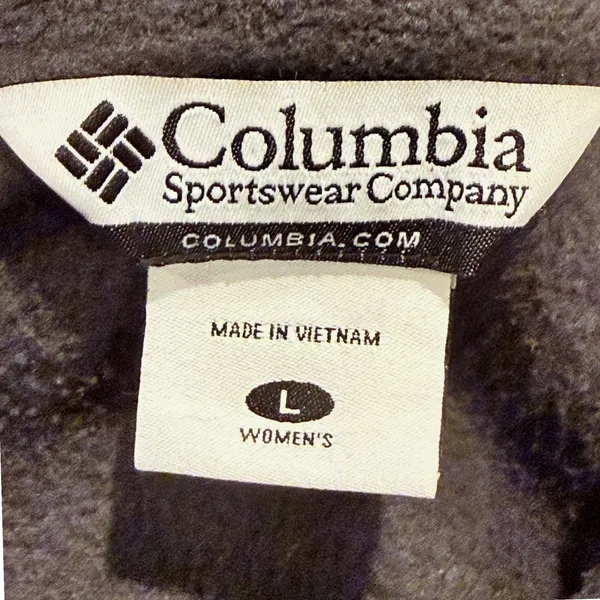 Columbia Womens Black Full Zip Fleece Jacket Mock‎ Neck WL6114 Large - Image 5