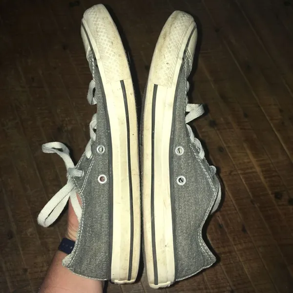 Converse All Star low top gray denim W9 sneakers - Image 4