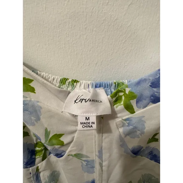 Kori America Bloomie Baby Tiered Dress in Ivory/Blue - Image 5