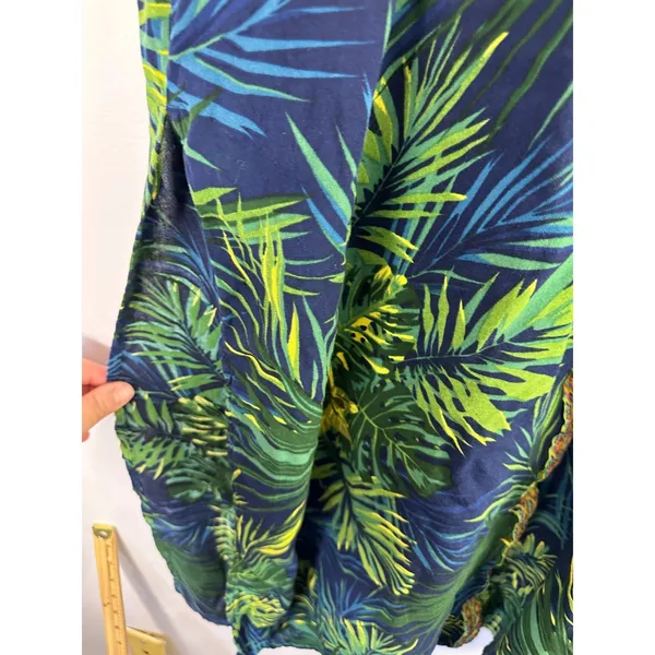 America and‎ Beyond Tropical Maxi Dress Womens Small Blue Beach Resort Hawaiian - Image 5