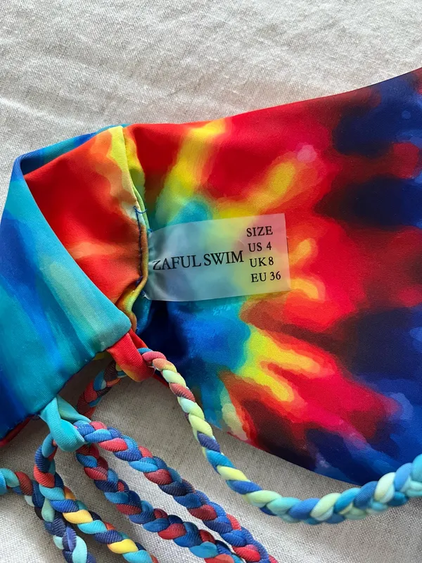 Zaful Tie-Dye Bikini Top - Image 3