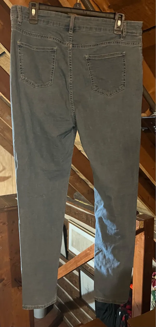 Shein Distressed Jeans Light Blue Denim Hi-rise Waist Sz XL Pe - Image 4