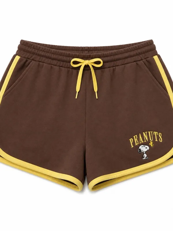 Target Peanuts Brown Athletic Shorts with Yellow Trim - Women - Image 5