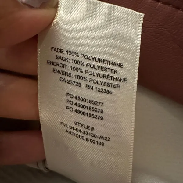 Aritzia Babaton Pelli Hip Pink Vegan Leather Jacket Small Oversized - Image 7