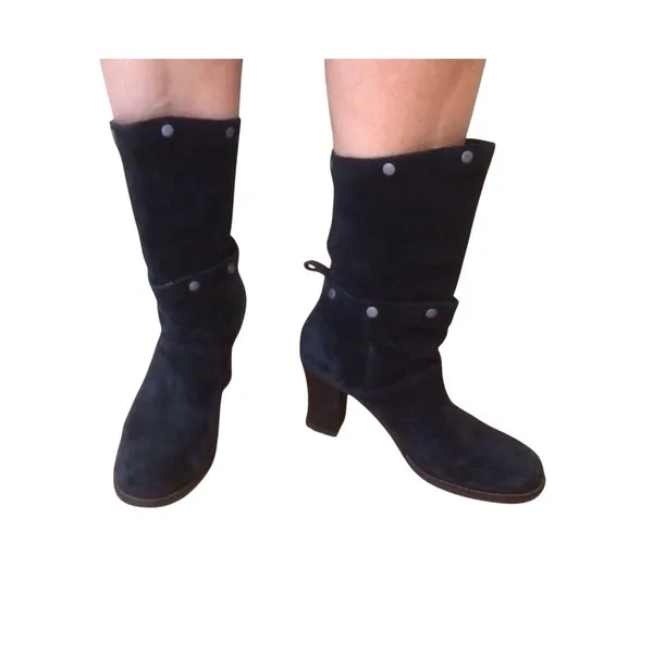 Caterpillar ANIA 3-in-1 Women's 9 Navy Leather Boots Adjustable Shaft Rugged - Image 8