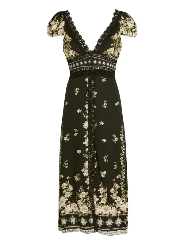 Alice + Olivia Rose Free Falling Floral Lace Midi Dress Size 10 NWT $695 - Image 16
