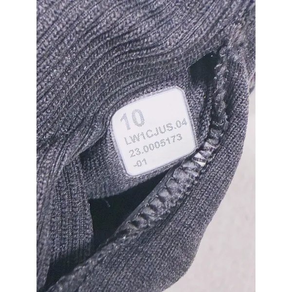 Lululemon Ebb To Street Crop Tank Size 10 Black Racerback Ribbed Seamless Gym - Image 5