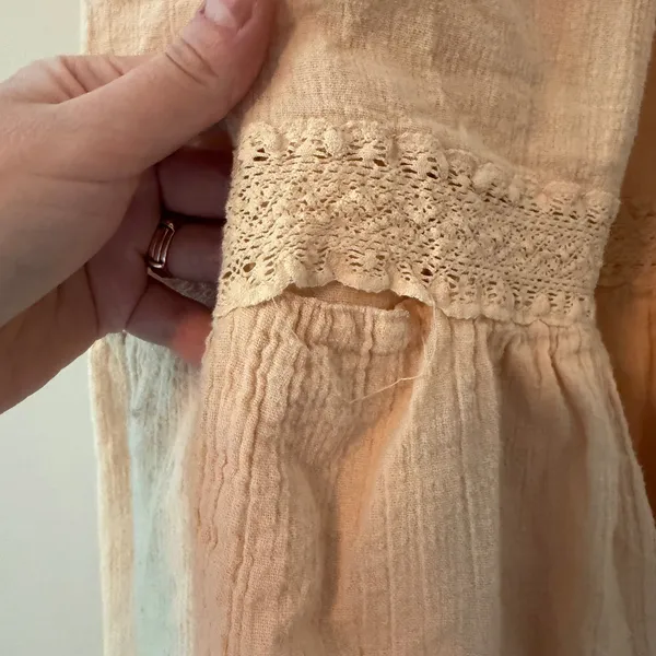 Free People Endless Summer Caught in Motion Cotton Linen Maxi Dress Size Large‎ - Image 4