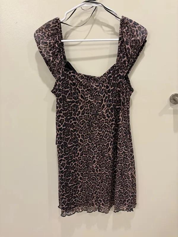 Honey Sparkle cheetah dress Brown Size L - Image 2