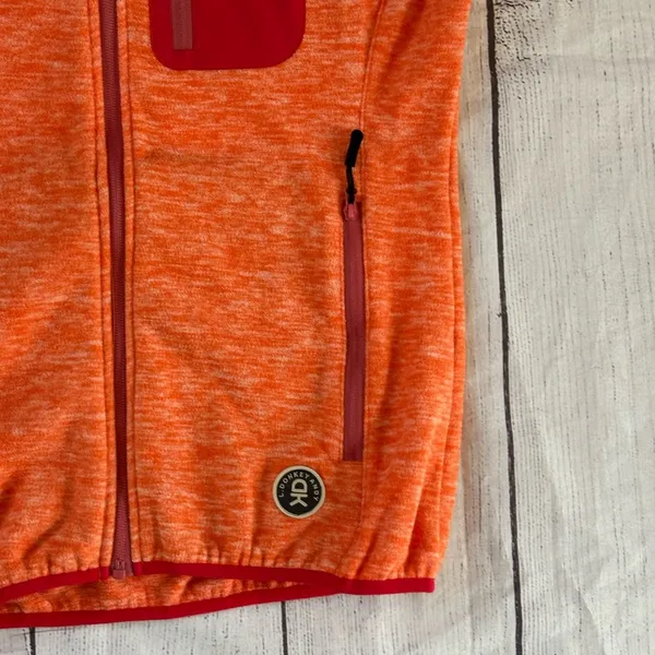 Little Donkey Andy size medium orange pink trim full zip hoodie jacket - Image 2