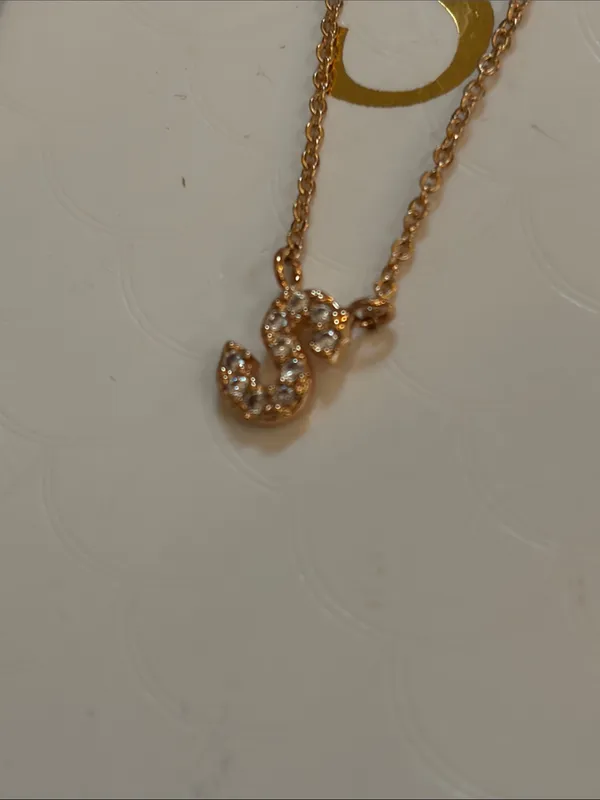 NWT- simply southern initial ‘S’ necklace sparkle gold - Image 3