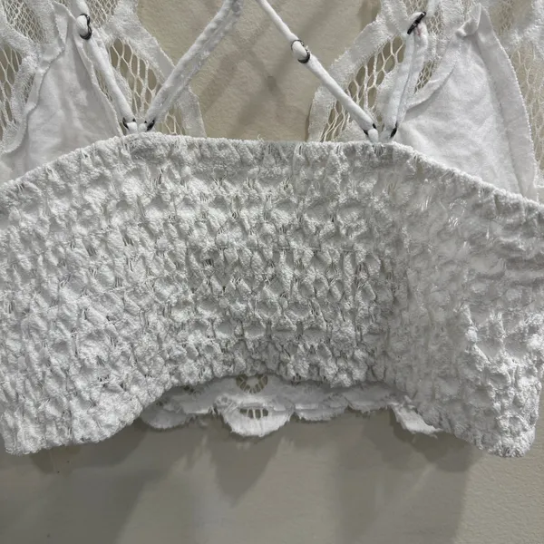 Free People FP One White Adella Floral Lace Bralette Small Boho Fairy Coquette‎ - Image 5