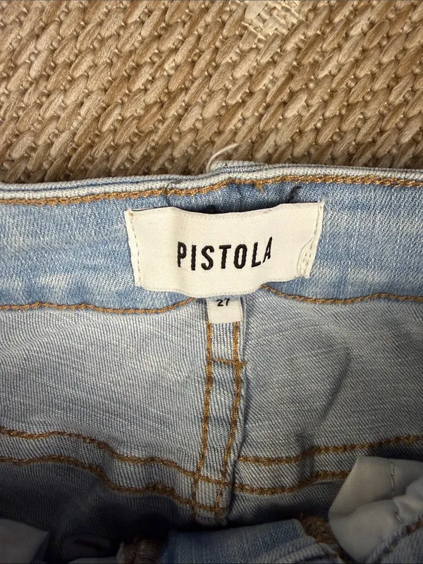 pistola Light Wash Distressed Skinny Jeans - Image 2