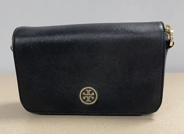 Tory Burch Robinson Mini Bag, Black w/ Gold-tone Hardware - Preowned - Image 3