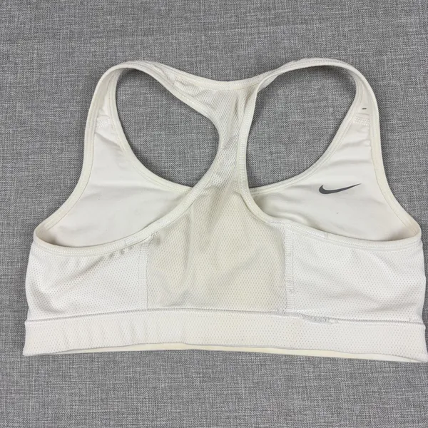 Nike Sports Bra‎ Womens S White Racerback Dri-FIT Mesh Wireless Breathable - Image 4