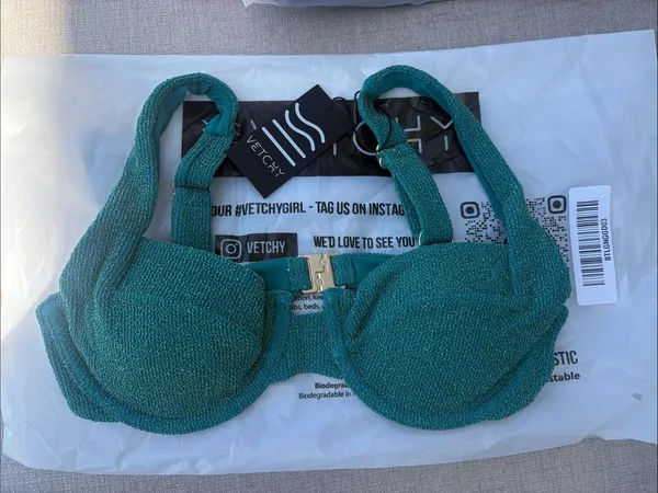 Sparkle Teal Underwire Bikini Top - Image 5