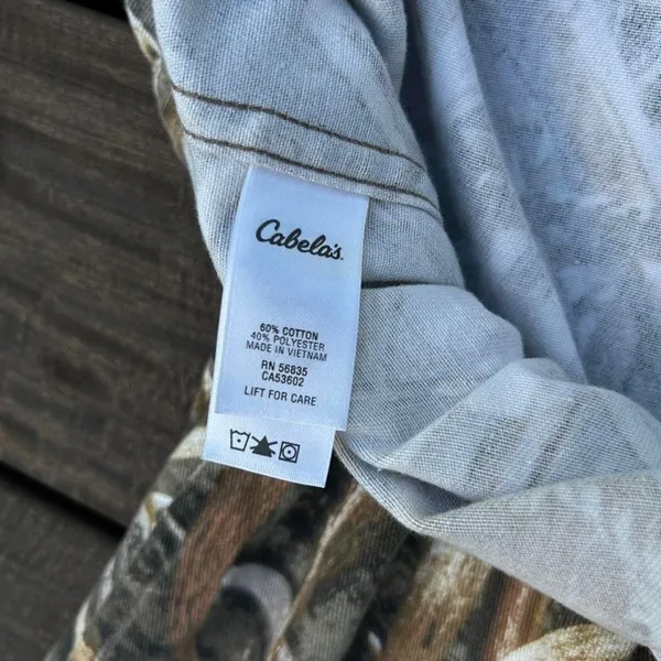 Brown/Tan Cabela's RealTree Camouflage Button Down Shirt w/ Chest Pockets - Image 5