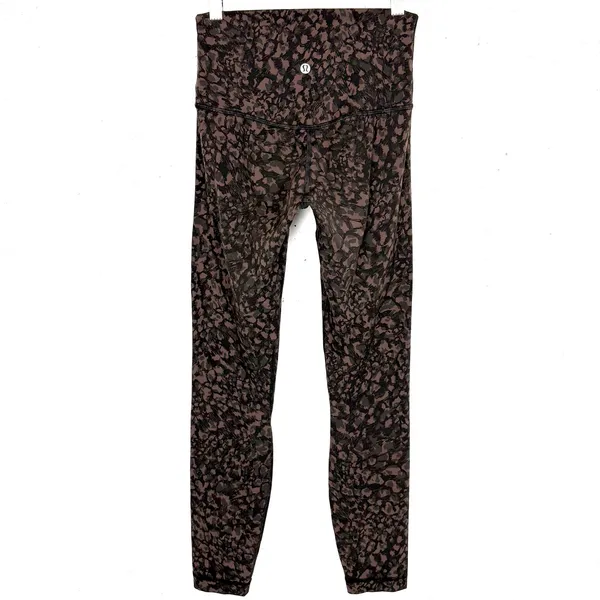 Lululemon Align Pants II 25" Wild Thing Camo Brown Earth Multi Yoga Size 4 - Image 3
