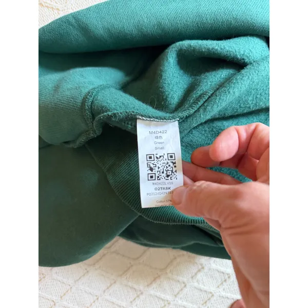 Green Quarter Zip Pullover Sweatshirt Small Golf Tennis Preppy Athleisure - Image 7