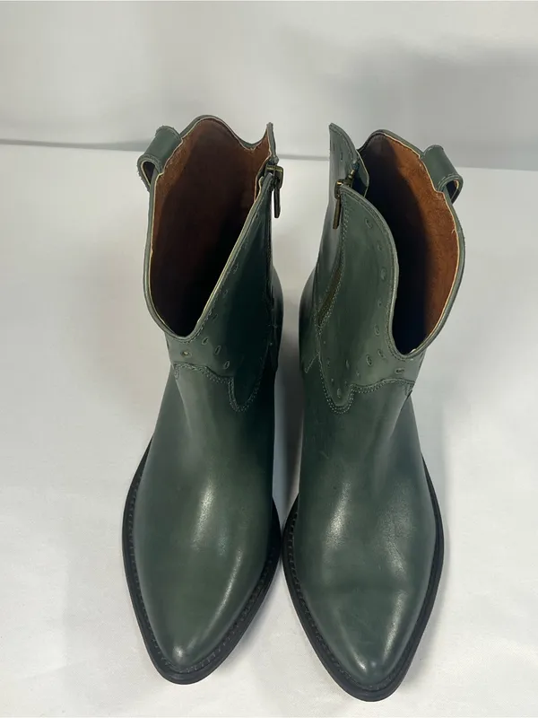 Lucky Brand Women’s Chantilly Leather Western Pointed Toe Ankle Boots 10M - Image 3