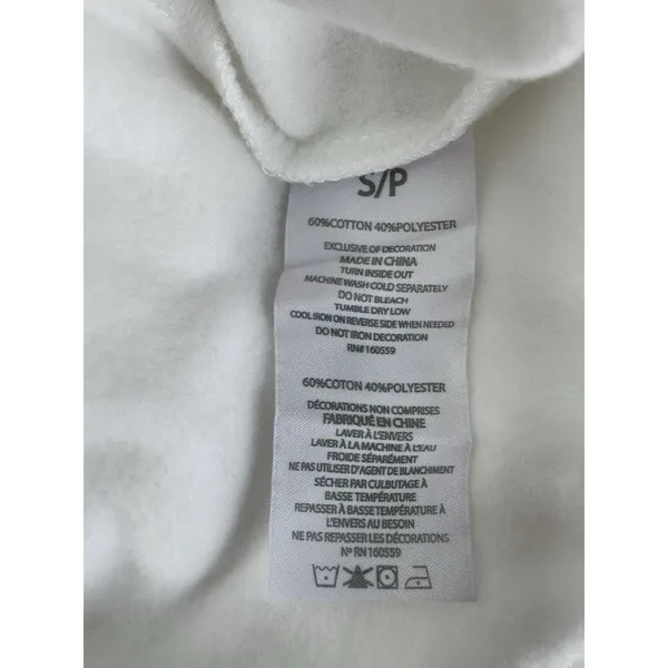 WEAR by Erin Andrews Sweatshirt Small White Yellow Pullover NHL Buffalo Sabres - Image 5