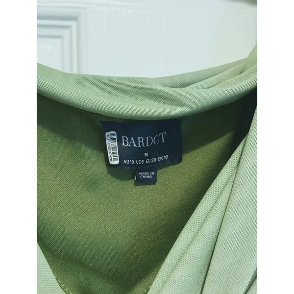 Bardot Aurelia Mesh Off Shoulder Top Womens Medium Green Ombre Y2K Fairy Rave - Image 5