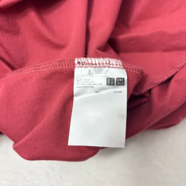 Uniqlo Short Sleeve Tunic Cotton Dress‎ With pockets - Brick Red size L - Image 8